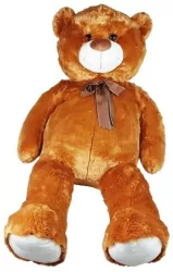 Miś pluszowy z kokardą 100cm brązowy