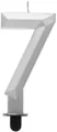 Świeczka cyferka 7 - Diament metalik srebrny 7,6cm - tantis.pl
