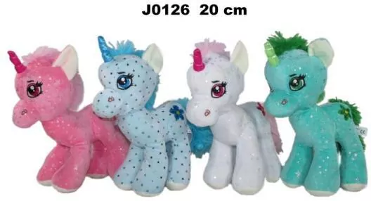 Maskotka Jednorożec 3 kolory 20cm, mix - tantis.pl
