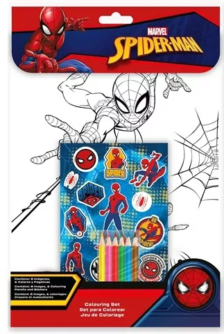 Zestaw do kolorowania z naklejkami Spiderman - tantis.pl