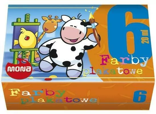 Farby plakatowe 6 kolorów. - tantis.pl