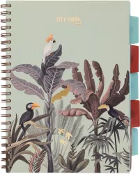 Kołozeszyt Pads A4/100K kratka Afryka pastel ziel