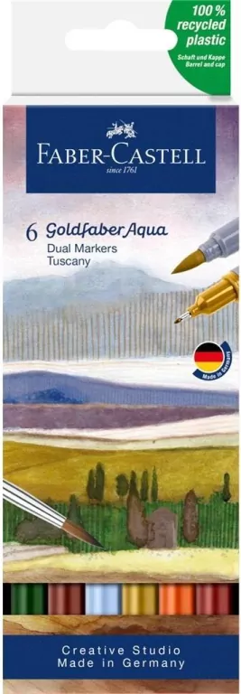 Pisak akwarelowy Goldfaber Aqua tuscany 6szt - tantis.pl