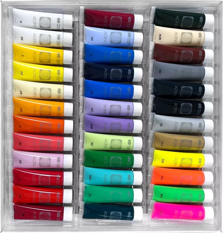 Farby akrylowe 36 kolorów - tantis.pl