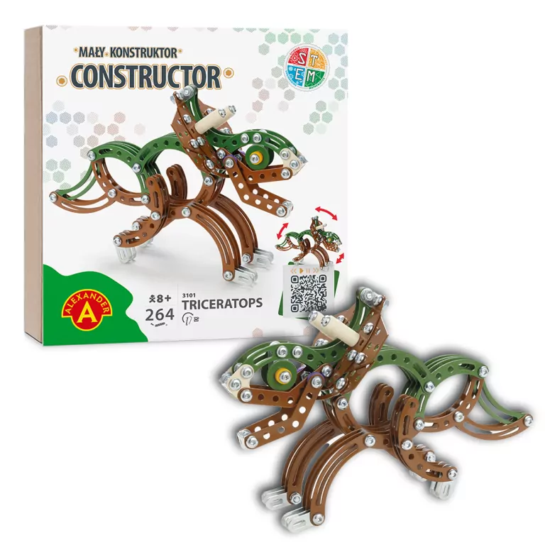 Mały Konstruktor. Dinozaur Triceratops - tantis.pl