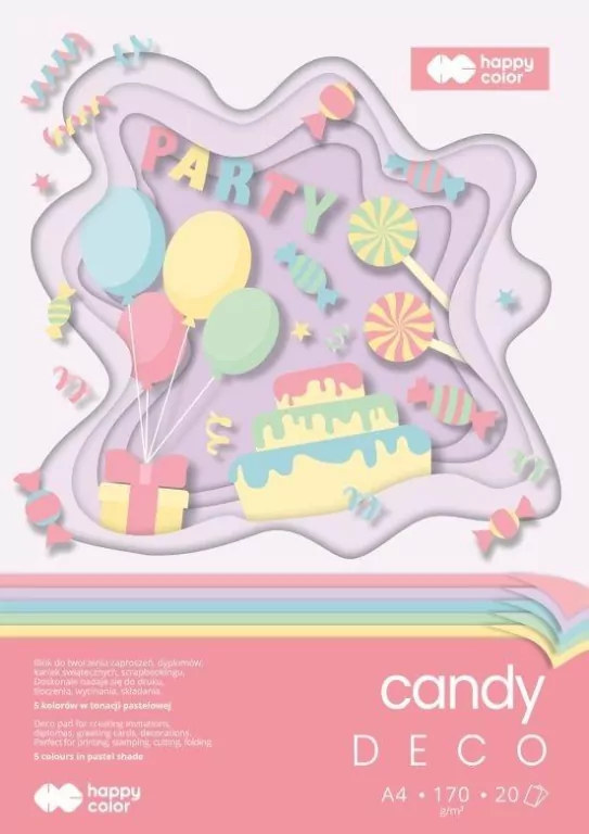 Blok Hobby Deco Candy A4/20K 170g HAPPY COLOR - tantis.pl