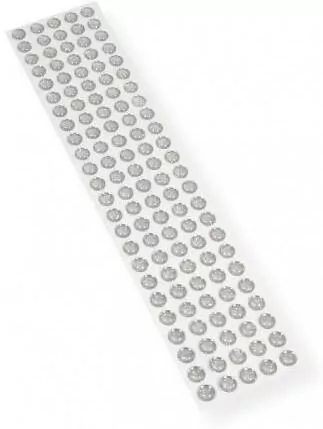Kryształki samoprzylepne srebrne 10mm - tantis.pl