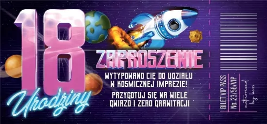 Zaproszenie. Urodziny 18