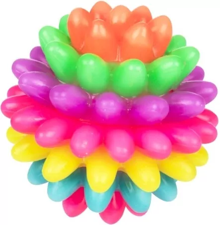 PILKA SENSORYCZNA WESOLY SPIKY 7,5CM MIX3 DISP24 - tantis.pl