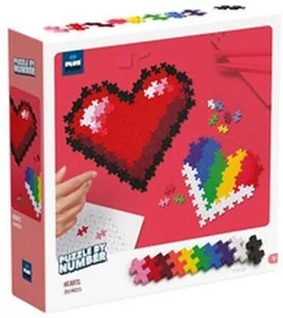 Puzzle by Number- Serce. Klocki Plus-Plus - tantis.pl