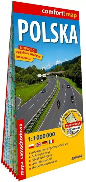 Comfort! map Polska - mapa samochodowa 1:1 000 000 - tantis.pl