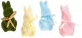 Króliki flokowane pastelowe 10,5cm 4szt - tantis.pl