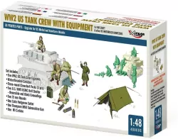 WWII Załoga czołgu USA z wyposażeniem 1:48