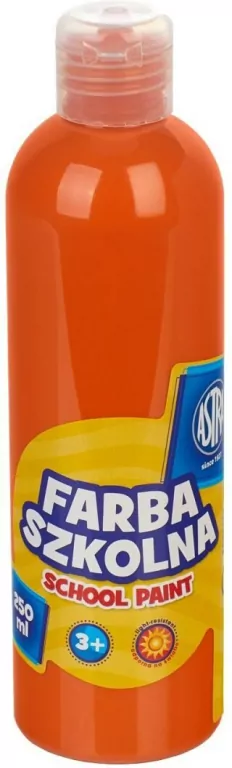 Farba szkolna 250 ml. Naturalna tempera. Pomarańczowa - tantis.pl