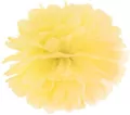 Pompon bibułowy żółty 25cm - tantis.pl