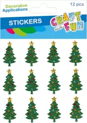 Ozdoba BN Naklejki Choinka brokat CF