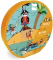 Puzzle 2w1 2D i 3D scenografia Piraci - tantis.pl