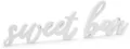 Drewniany napis Sweet bar biały 37x10cm - tantis.pl