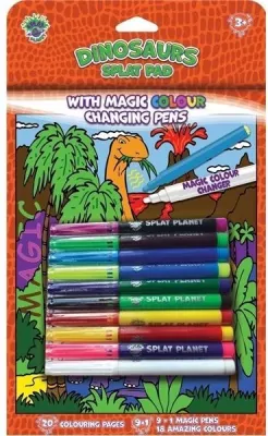 Książeczka z magicznymi mazakami Dinozaury