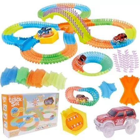 Tor wyścigowy klocki puzzle 180el - tantis.pl