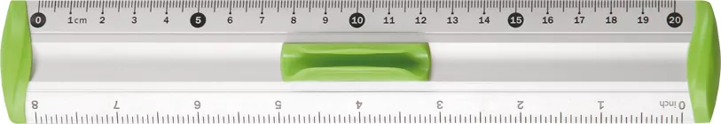 Tetis. Linijka 20cm aluminiowa, zielona - tantis.pl