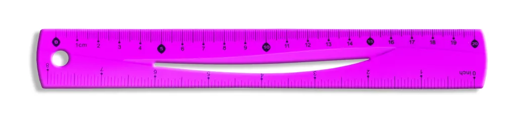 Tetis. Linijka 20cm elastyczna, różowa - tantis.pl