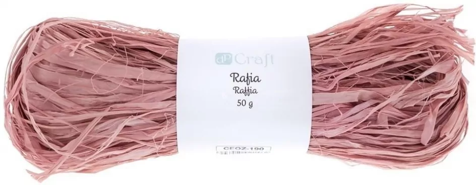 Rafia zgaszony róż 50g - tantis.pl