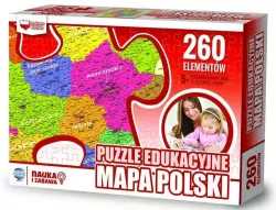 Zachem. Puzzle, edukacyjne Mapa Polski, 260 elementów