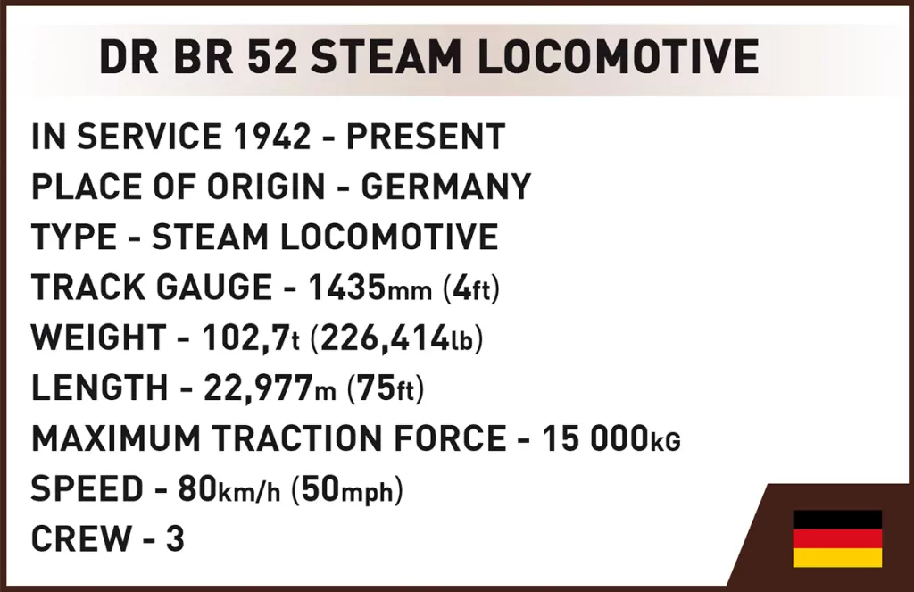 DR BR 52 Steam Locomotive. Historical Collection - tantis.pl