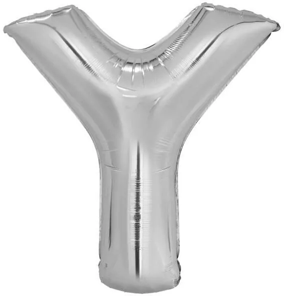 Balon foliowy litera Y srebrna 76x86cm - tantis.pl