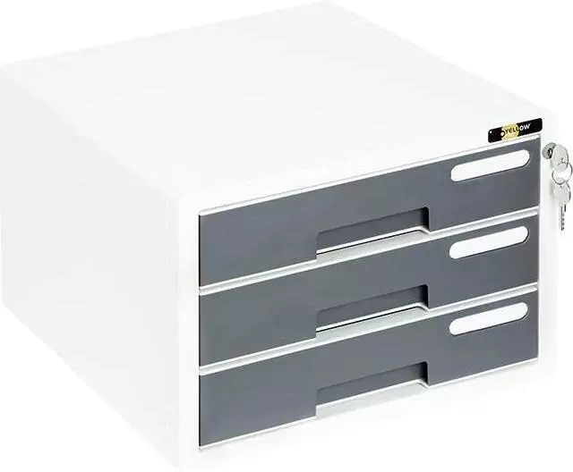 Szafka na dokumenty 3 szuflady szara YELLOW ONE - tantis.pl