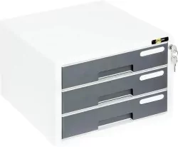 Szafka na dokumenty 3 szuflady szara YELLOW ONE