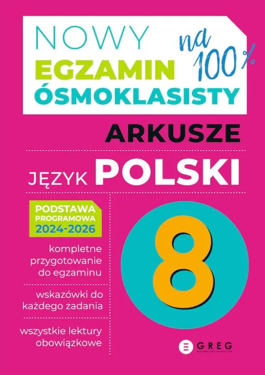 Nowy Egzamin ósmoklasisty. Arkusze. Język polski 2024-2026 - tantis.pl