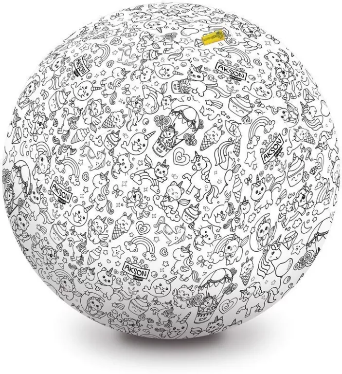 Piłka balonowa do kolorowania jednorożce 85cm - tantis.pl