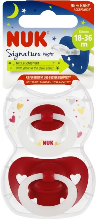 NUK. Signature Night. Smoczki. 18-36 miesięcy - tantis.pl