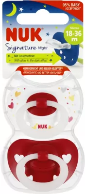 NUK. Signature Night. Smoczki. 18-36 miesięcy