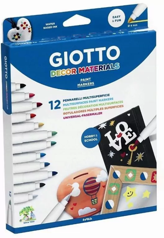 Giotto Decor materials Flamastry 12 sztuk - tantis.pl