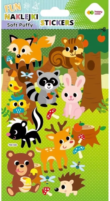 Naklejki 3D Soft Puffy Animals 110x205 HAPPY COLOR - tantis.pl
