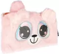 Saszetka pluszowa Big eyes różowa 20x11cm - tantis.pl