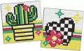 Diamentowa mozaika Kids - Kwiat i kaktus 9x9cm - tantis.pl