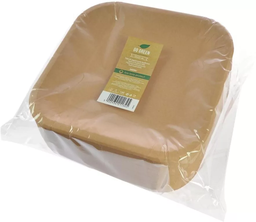 Talerze papierowe kraftowe 23cm - tantis.pl