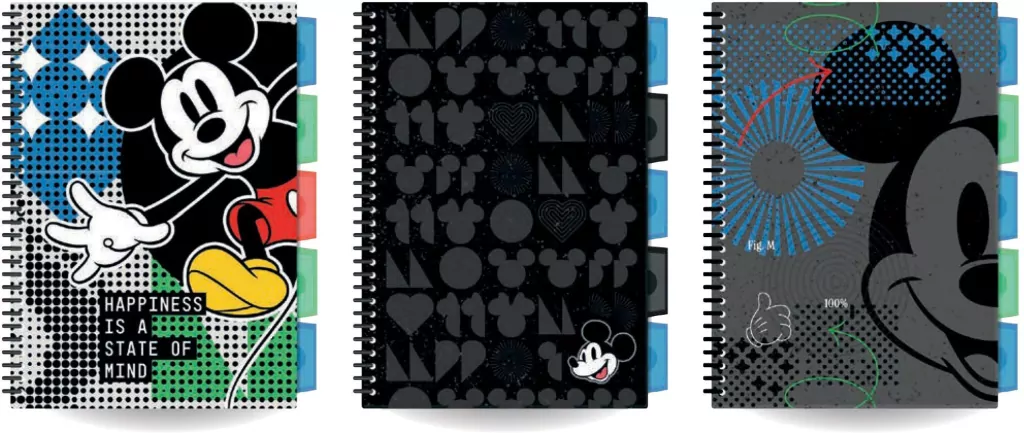 Kołobrulion B5 100k kratka. Disney fashion Mickey Mouse. Mix, 3 sztuki - tantis.pl