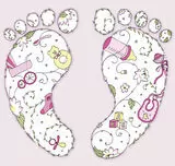 Karnet Swarovski kwadrat CL1908 Narodziny dziewczy - tantis.pl