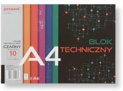 Blok techniczny A4 Premium czarny 180g 10 arkuszy - tantis.pl