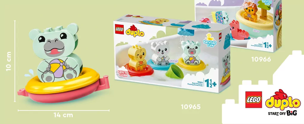 LEGO® DUPLO® Creative Play. Zabawa w kąpieli: pływający pociąg ze zwierzątkami. 10965 - tantis.pl