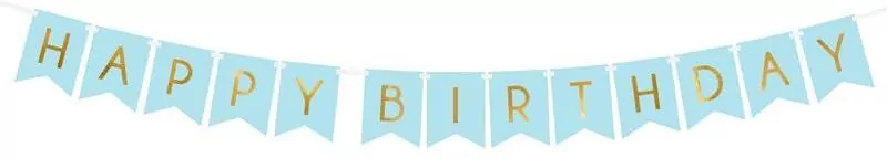 Giranda Happy Birthday jasno niebieska 15x175cm - tantis.pl