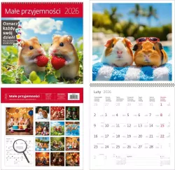 Kalendarz 2026 ścienny 30x30 Przyjemności HELMA