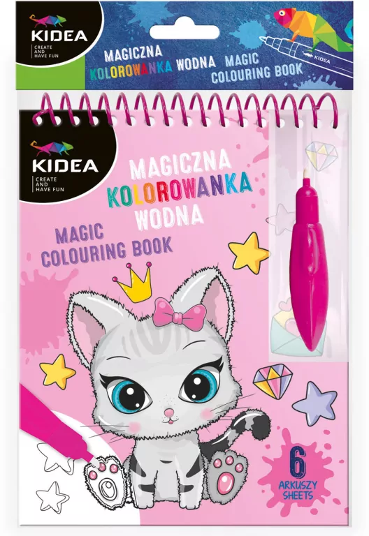Magiczna kolorowanka wodna. Kotki - tantis.pl