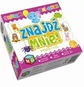 Znajdź mnie. Przód i tył. Słonik Balonik - tantis.pl