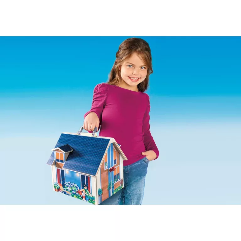 Przenośny domek dla lalek. Dollhouse 70985 - tantis.pl